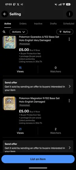 8x Vintage Pokemon Cards Private Listing - Image 3