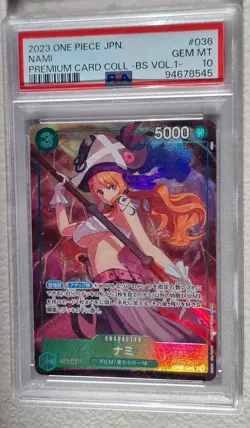 PSA 10 Nami SR OP02-036 Best Selection Vol. 1 Promo Japanese One Piece Card - Image 1