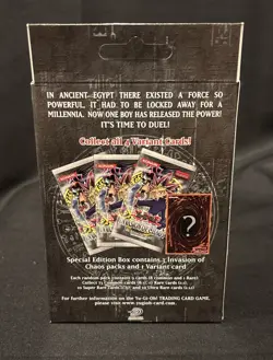 2004 Yugioh Invasion Of Chaos Special Ed. 3x Packs+Variant Card Factory Sealed - Image 2
