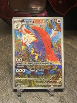 Braviary 214/191 Illustration Rare SV08 Surging Sparks SSP NM Pokemon Card - Image 1