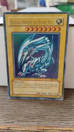 BLUE EYES White Dragon YU-GI-OH Dragao Branco 1st Edition DIK-P001 Trading Card - Image 1