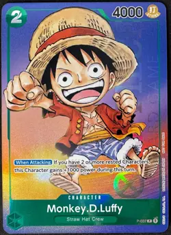 One Piece TCG Monkey D. Luffy (Bandai Card Games Set) P-037 Promo Foil - Image 1