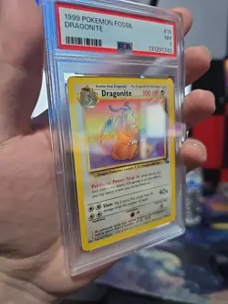 Pokemon TCG Dragonite 19/62 Fossil Non-Holo Rare Card Psa 7 - Image 4