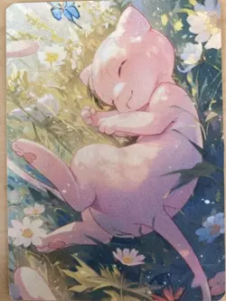 Anime ART STYLE Mew Fan Full Art Pokemon Custom Card/perfect bookmark - Image 3