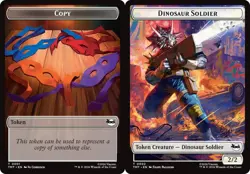 NM-Mint, English MTG Regular Copy // Dinosaur Soldier Double-Sided Token Teenage - Image 1