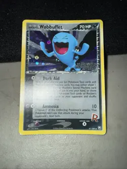 Pokemon TCG Rockets Wobbuffet 47/109 ex Team Rocket Returns Reverse Holo Stamped - Image 3