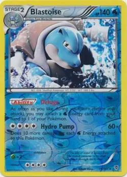 Moderately Played Blastoise - 16/101 - Holo Rare - Reverse Holo Pokemon Plasma B - Image 1