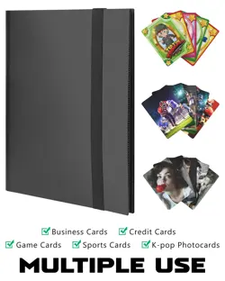 Lzerking 2 Pack 9 Pockets Trading Card Binder Black 40 Sheets 720 Cards Baseb... - Image 5