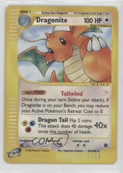 Dragonite Reverse Foil Pokemon e-Card Series Expedition #9 2002 - Image 1
