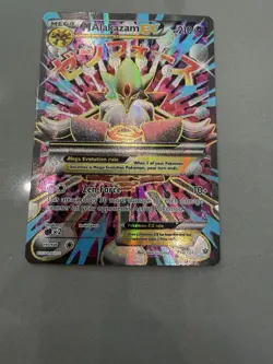 Pokemon Mega M Alakazam EX Full Art Holo Card 118/124 XY Fates Collide - Image 1