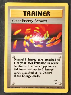 Super Energy Removal 108/130 ✰Vintage✰ Base Set 2 Rare, WOTC Pokemon 2000 •MP - Image 1