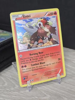 Pokemon Card Entei 14/98 Cosmos Holo Blister Exclusive Cosmo Double SWIRL 🌀💫 - Image 1