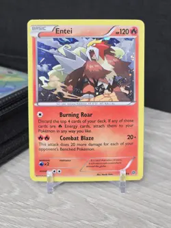 Pokemon Card Entei 14/98 Cosmos Holo Blister Exclusive Cosmo Double SWIRL 🌀💫 - Image 3