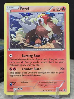 Pokemon Card Entei 14/98 Cosmos Holo Blister Exclusive Cosmo Double SWIRL 🌀💫 - Image 5