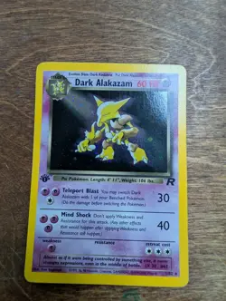 1st Edition Dark Alakazam 1/82 Holo Rare Team Rocket WOTC 2000 Pokemon TCG LP - Image 1