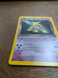1st Edition Dark Alakazam 1/82 Holo Rare Team Rocket WOTC 2000 Pokemon TCG LP - Image 3
