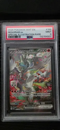 Pokemon TCG Reshiram EX White Flare 166/086 Special Illustration SIR PSA 9 - Image 1