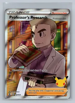 Professor's Research (Professor Oak) 024/025 Ultra Rare Celebrations Pokemon NM - Image 1