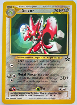 Scizor #33 Black Star Promo 2001 Pokemon M/NM - Image 1