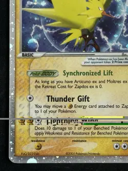 Pokemon TCG Zapdos ex 033 Collector’s Window Tin Nintendo Promo Silver Border - Image 5