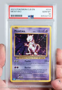 PSA 10 Pokemon Mewtwo CLB EN 14/34 Holo Trading Card Game Classic - Image 1