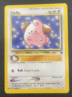 2000 POKEMON CLEFFA #31 BLACK STAR PROMO - Image 1