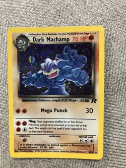 2000 Pokemon Team Rocket Dark Machamp Holo #10/82 - Image 1