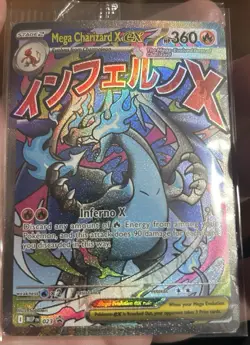Pokemon Mega Charizard X EX 023 Me: Mega Evolution Promo Full Art Holo SEALED - Image 1