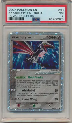 2007 Pokemon EX Power Keepers Skarmory EX Holo #98 PSA 7 NM Ultra Rare - Image 1