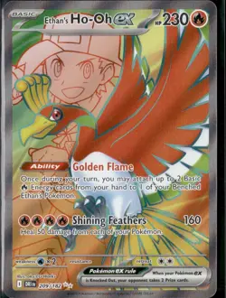 Pokemon ~ Ethan's Ho-Oh ex 209/182 ~ Sv10 Destined Rivals ~ Ultra Rare - Image 1