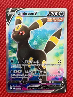 Umbreon V (Full Art) 188/203 Pokemon SWSH07: Evolving Skies Holo Ultra Rare NM - Image 1