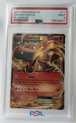 2014 Pokemon XY Flashfire Charizard EX 11/106 Ultra Rare Holo PSA Graded Mint 9 - Image 1