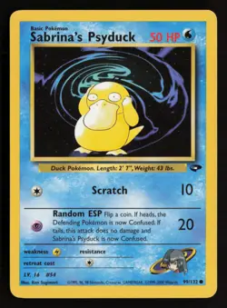 Sabrina's Psyduck 99/132 Common Gym Challenge Pokemon Unlimited Lightly Played - Image 1