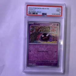 Pokemon Gastly 092/165 Scarlet & Violet 151 Reverse Holo PSA 9 English TCG - Image 1