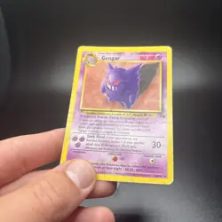 Pokemon TCG 1999 Gengar 20/62 Fossil Set Non Holo Rare Unlimited HP/DMG - Image 3