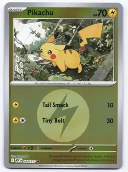 Pokemon TCG Pikachu 055/217 Energy Symbol Reverse Holo Ascended Heroes NM - Image 1