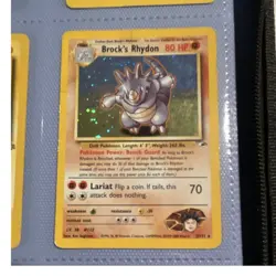 Pokemon TCG Brock's Rhydon 2/132 Gym Heroes Holo Rare English 80 HP - Image 1
