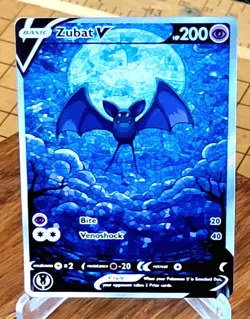 Pokemon Zubat V Anima Waifu Sexy Doujin ACG DIY Full Art Card Holo - Image 1