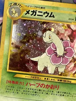 [NM] Meganium Pokemon Card Japanese No.154 Neo Genesis Set Rare Holo - Image 2