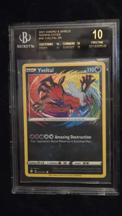 BGS 10 Black Label Pristine Pokemon yveltal 2020 046/072 Amazing Rare english - Image 1
