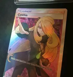 Cynthia Pokemon SM Ultra Prism 148/156 Ultra Rare Full Art Holo Trainer Card LP - Image 4