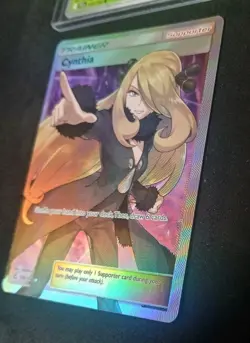 Cynthia Pokemon SM Ultra Prism 148/156 Ultra Rare Full Art Holo Trainer Card LP - Image 5