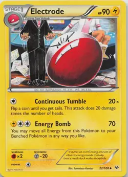 Electrode 22/108 Roaring Skies Pokemon Tomokazu Komiya LP - Image 1