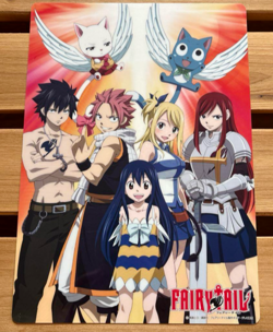 PREORDER Very Rare Lucy Erza Japanese Anime Fairy Tail Shitajiki Jumbo Card 10" - Image 1