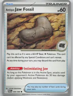 Antique Jaw Fossil 068/088 Perfect Order Pokemon NM - Image 1