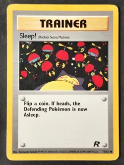 Sleep! (Rocket's Secret Machine) 79/82 Vintage Team Rocket WOTC Pokemon 2000 •MP - Image 1