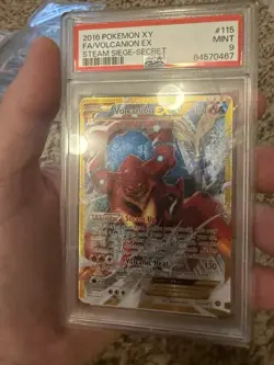 Pokemon XY Steam Siege Secret Rare Holo Volcanion EX Full Art #115/114PSA 9 - Image 3