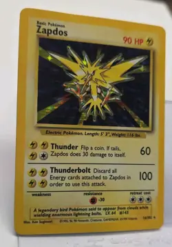 Pokemon Zapdos Holo 16/102 Base Set HP - Image 4