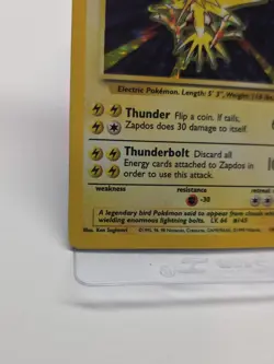 Pokemon Zapdos Holo 16/102 Base Set HP - Image 5