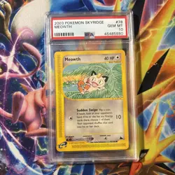 Pokemon TCG PSA 10 Meowth Skyridge Regular Common E Reader 78/144 *LOW POP* - Image 1